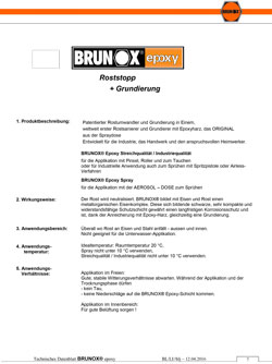 Brunox Epoxy Datenblatt