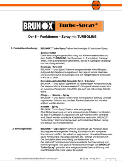 Brunox Turbospray Datenblatt
