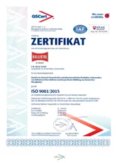 Zertifikat ISO 9001 ISO 9001