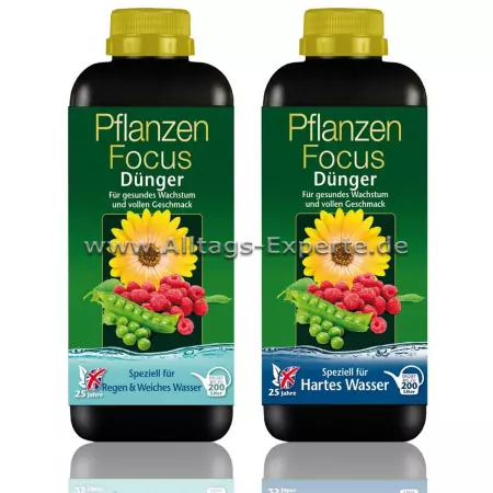 Pflanzen-Dünger für weiches oder hartes Wasser