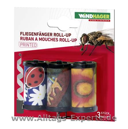 Fliegenfänger Kleberollen mit Motiv Fliegenfänger Kleberollen mit Motiv