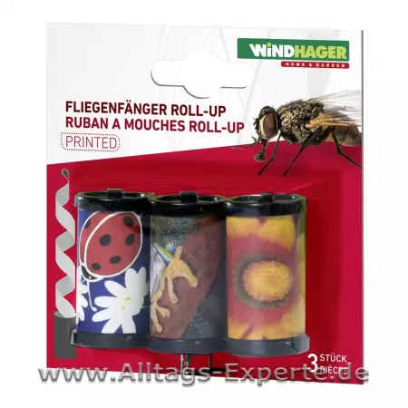 Fliegenfänger Kleberollen mit Motiv