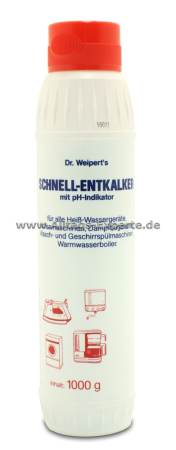 Schnell-Entkalker mit pH-Wert Indikator Schnell-Entkalker mit pH-Wert Indikator