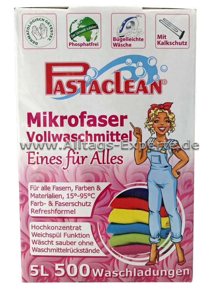 PastaClean Mikrofaser Vollwaschmittel Konzentrat 5 Liter