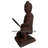 Gartenfigur Rost Krieger