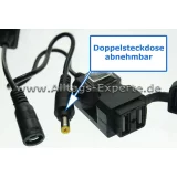 Motorrad Ladekabel USB Doppel-Steckdose