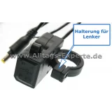 Motorrad Ladekabel USB Doppel-Steckdose