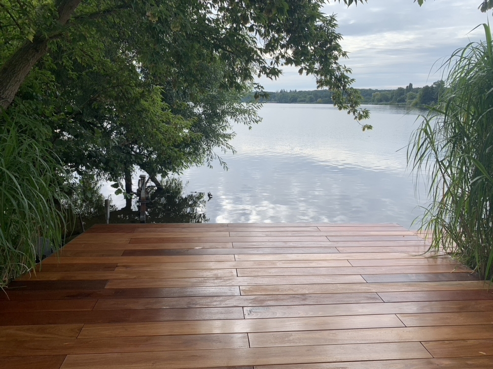 Bankirai-Holz und Tru-Oil